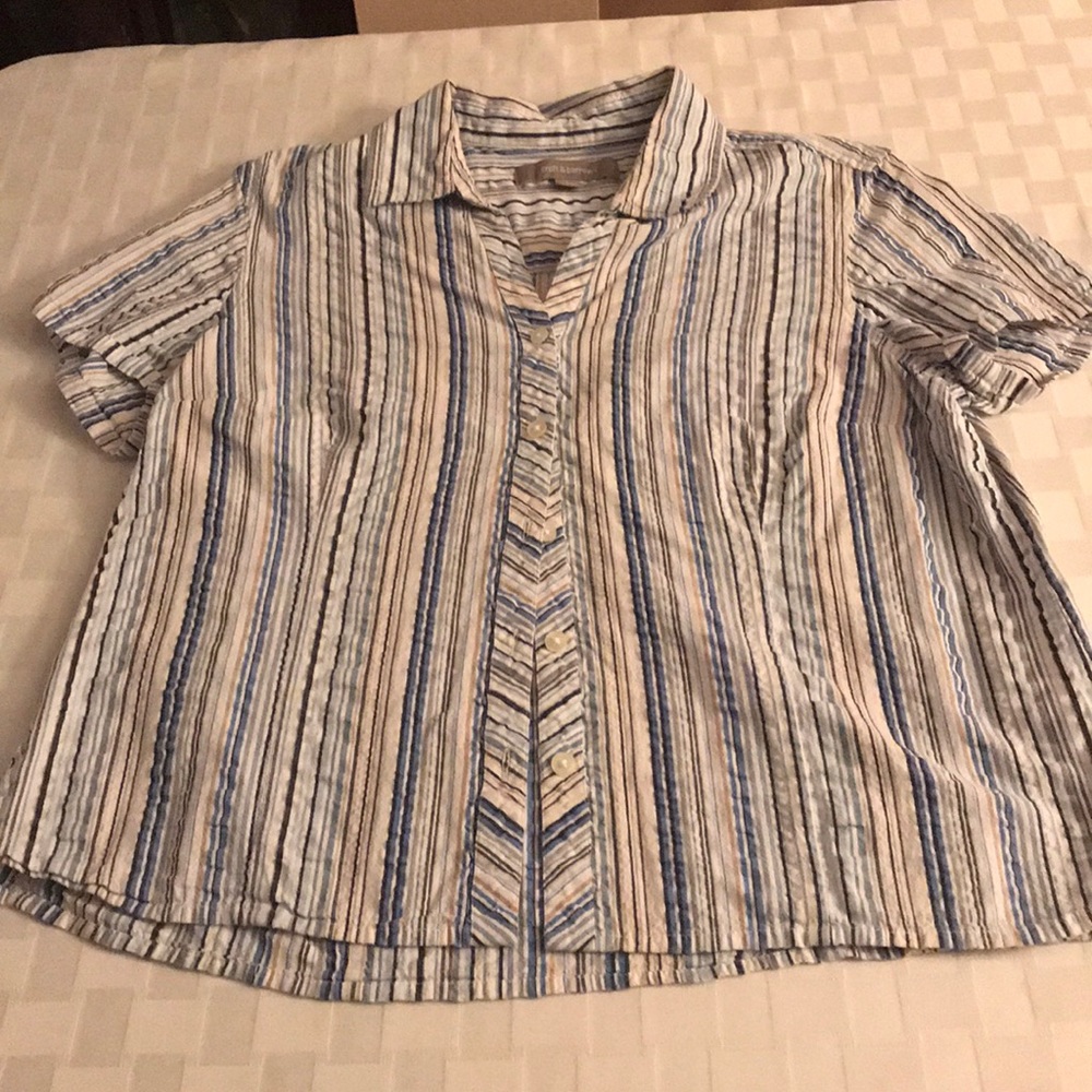 Striped button up